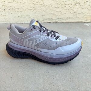 Hoka Stinson ATR 6 Womens 10 Trail Running Walking Shoes Sneakers Gray Purple